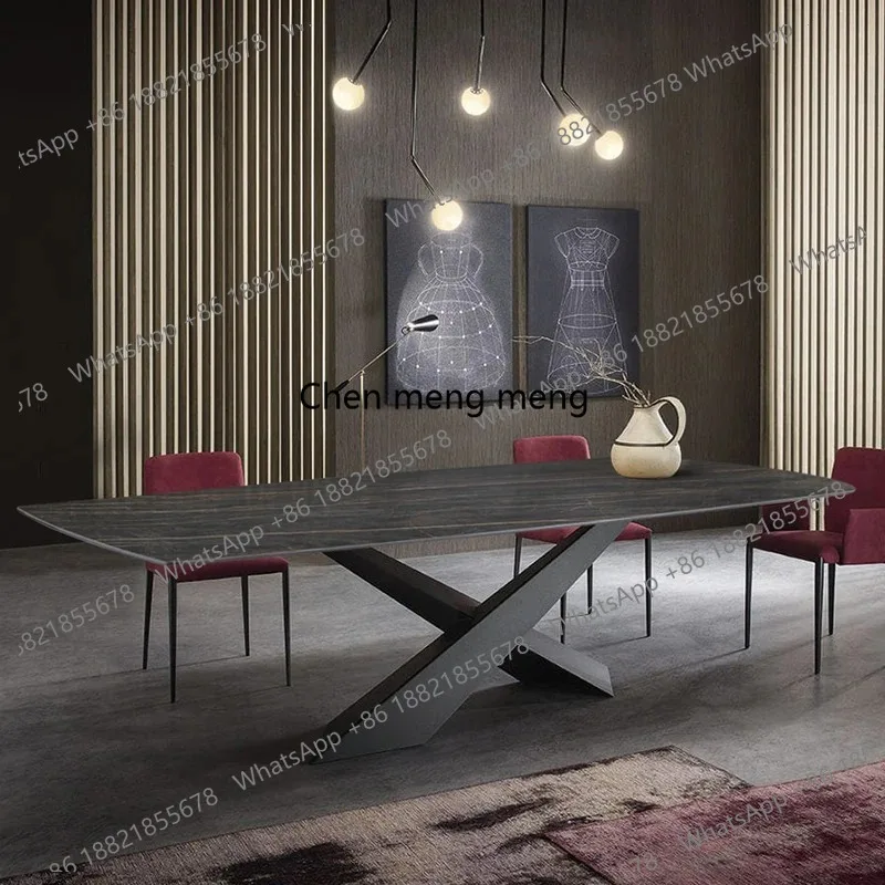 

Premium Italian Luxury Slate Dining Table - Modern Minimalist Kitchen Table Set for Small Space Home Decor
