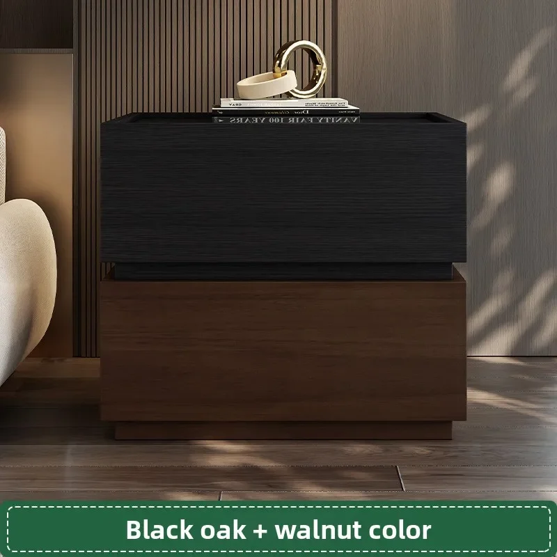 Exquisite Multi-functional Italian Solid Wood Bedside Table, Safe, Locker, Light Luxury With Password Lock, Bedside Cabinet