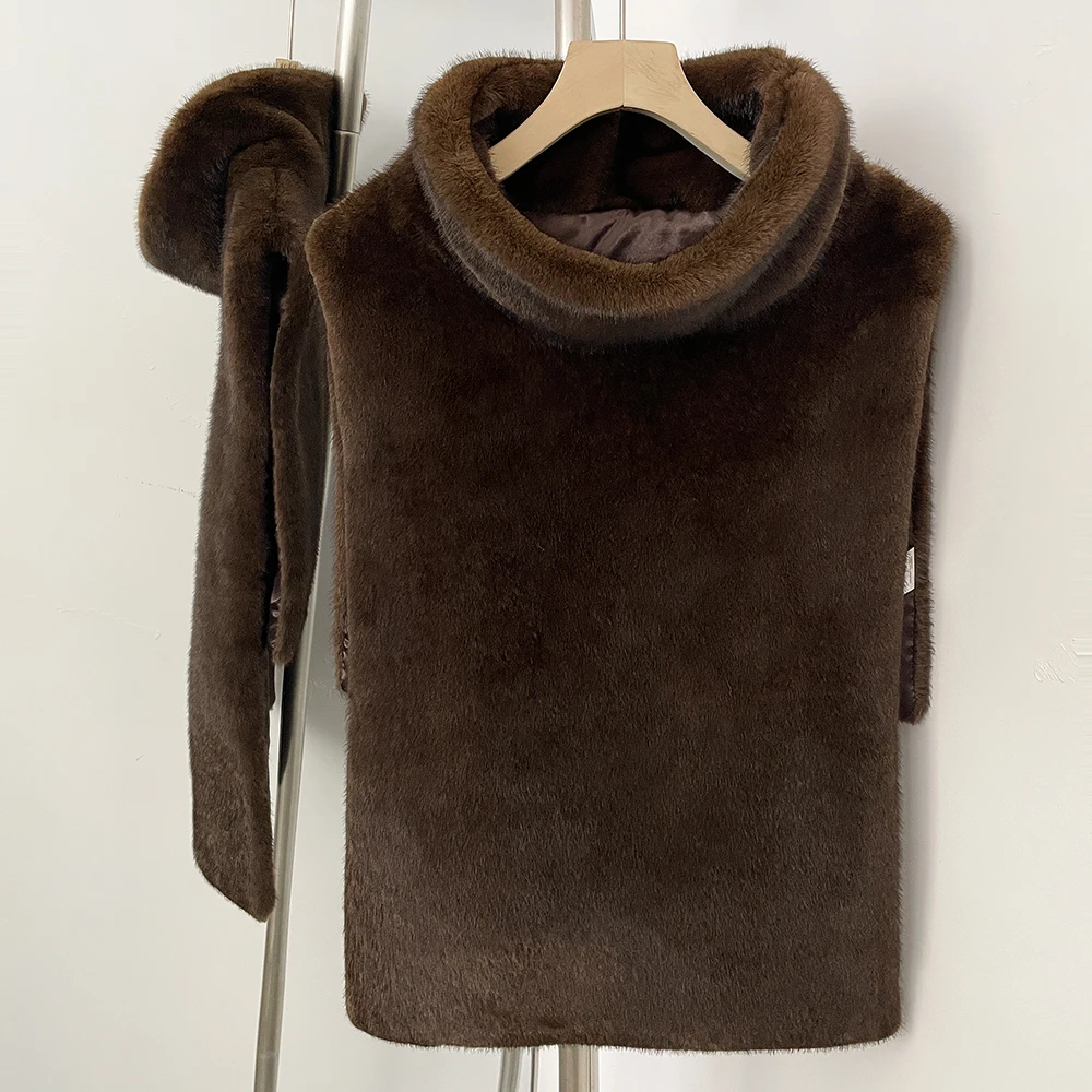 인조 모피 코트 여성용 겨울 재킷 조끼 신상 코트 및 재킷 인조 친환경 모피 코트 여성용 겨울 2025