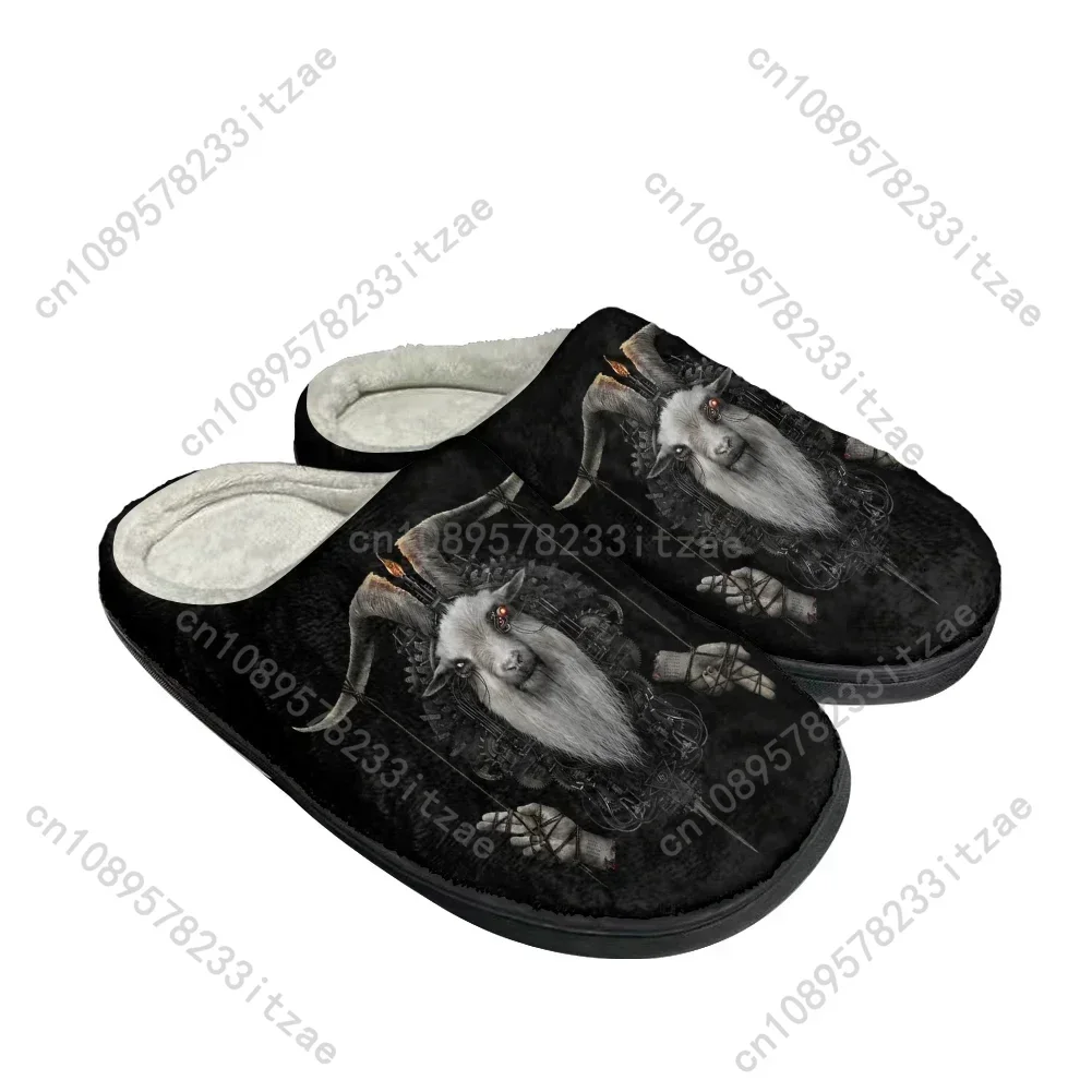 Hot Baphomet Fashion Cotton Custom Slippers Mens Womens Teenager Plush Casual Keep Warm Shoes Thermal Comfortable Latest Slipper