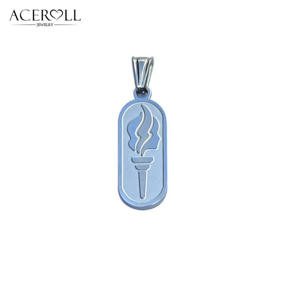 ACEROLL Stainless Steel Pendant of Young Women Torch for Mormons