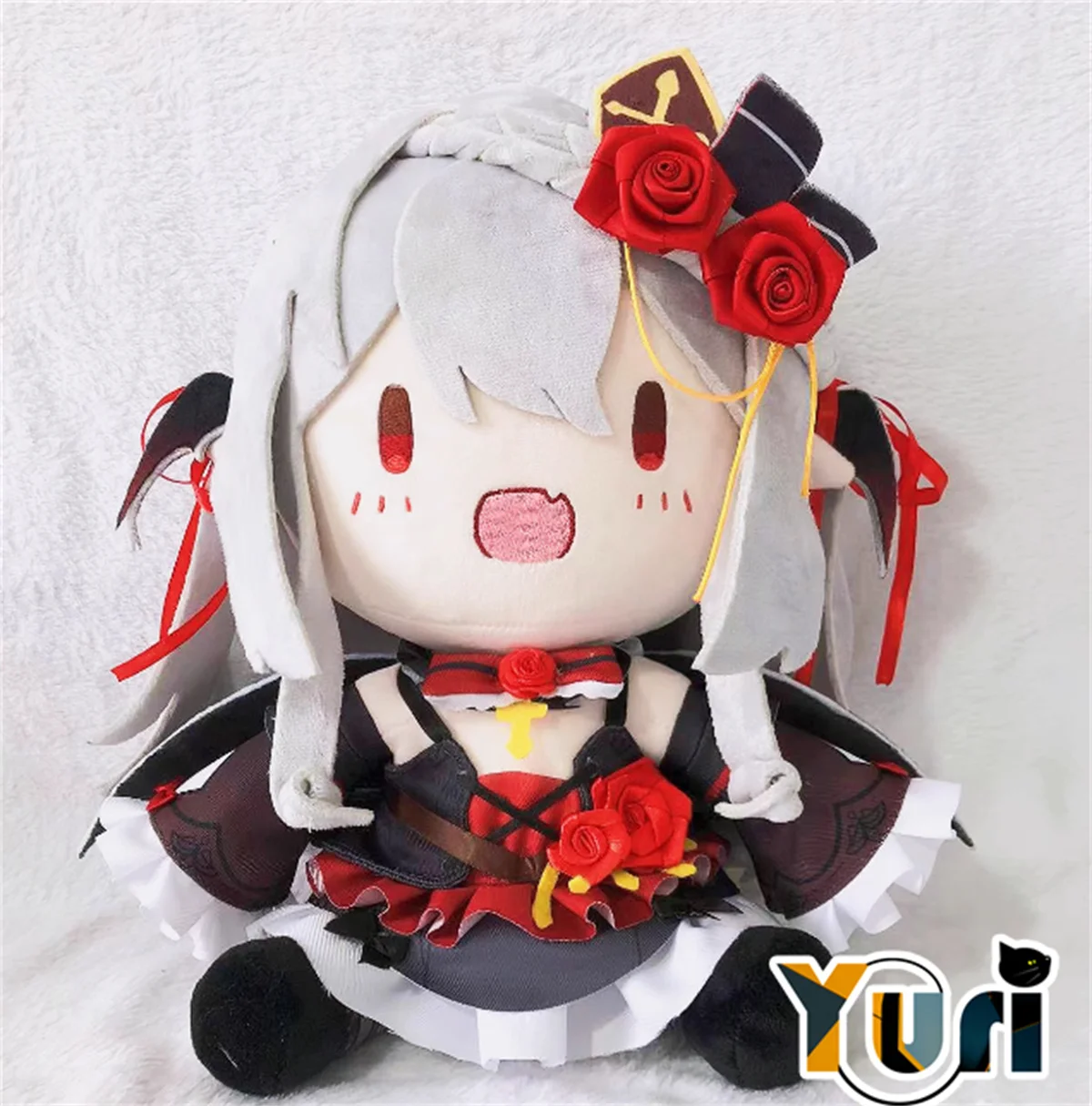 Yuri Bilibili Mu Xiaoling Cute Vampires Bloodsucker 30cm Plush Doll Toy Detachable Body Cosplay Gift