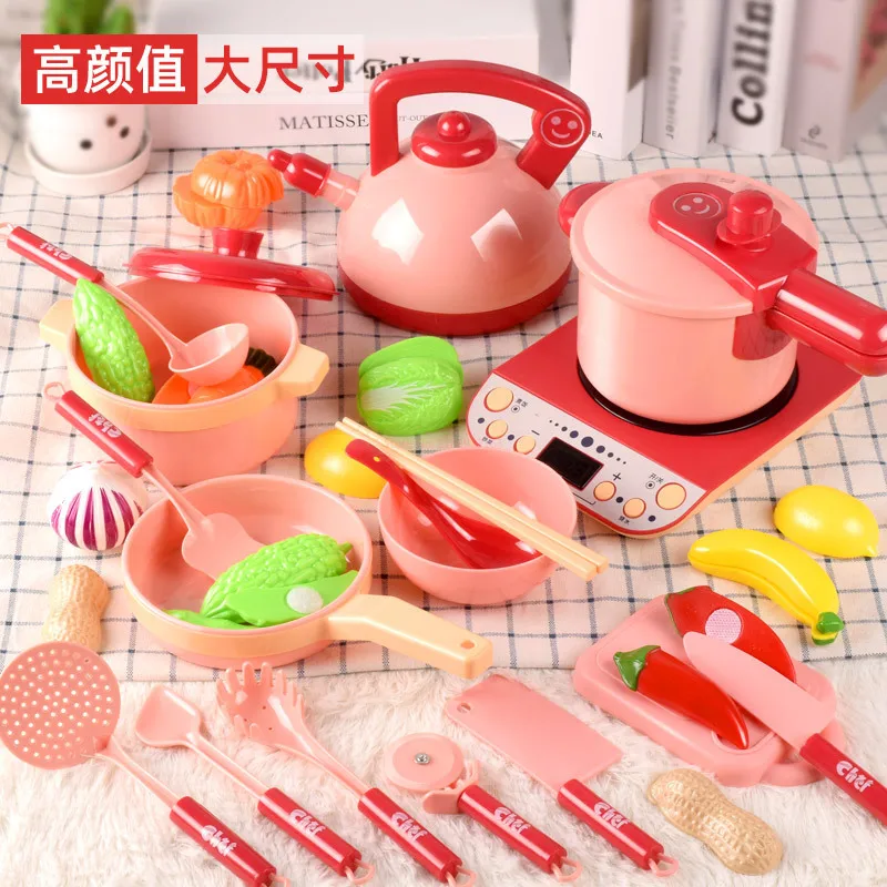 Simulazione per bambini Play House Kitchen Toy Baby Cooking Set di stoviglie cucina educativa finta Kid For Girl Toys Gifts