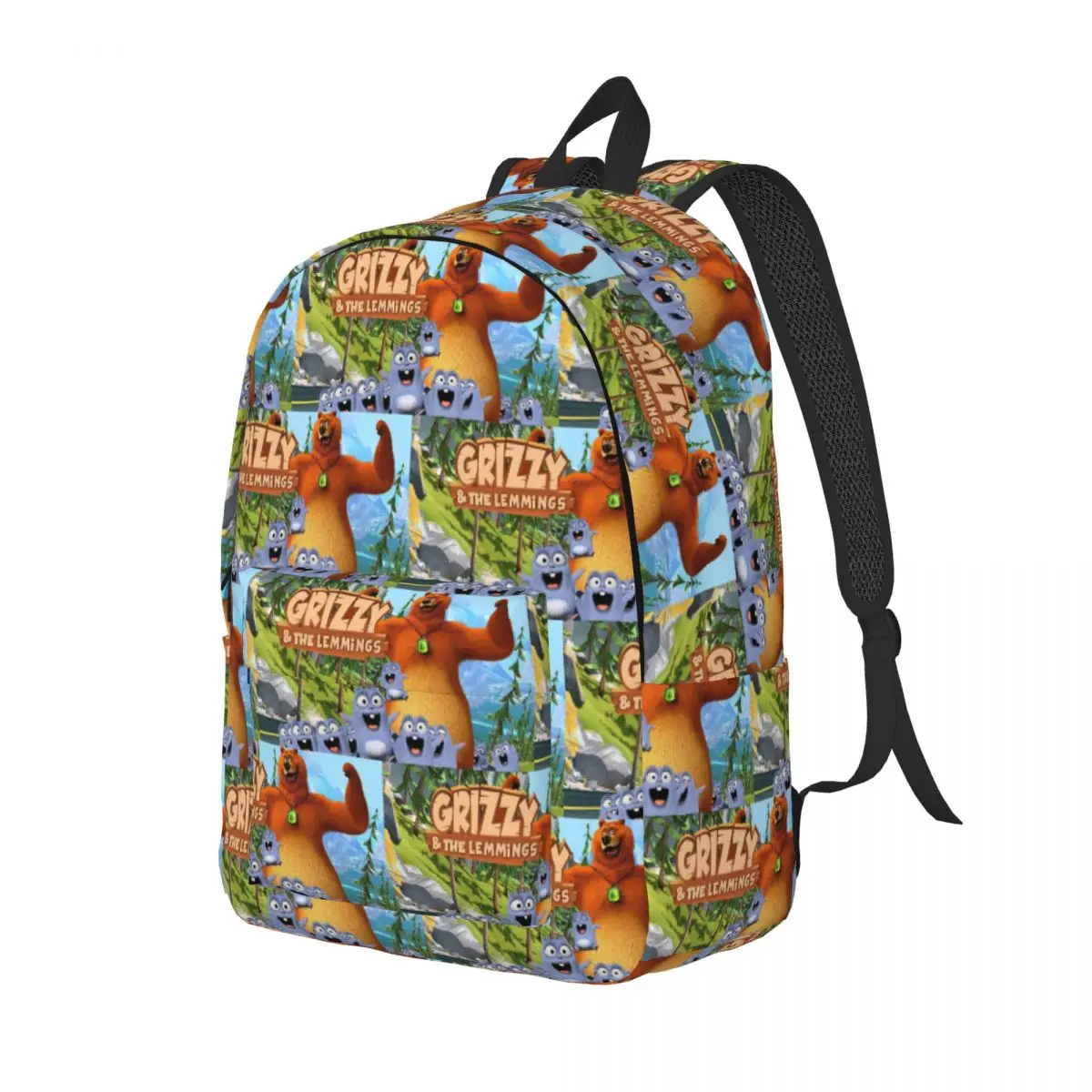 Grizzy Et Les Lemmings Student Backpack School Bag Hiking Travel Daypack for Men Women Bookbag Shoulder Bags