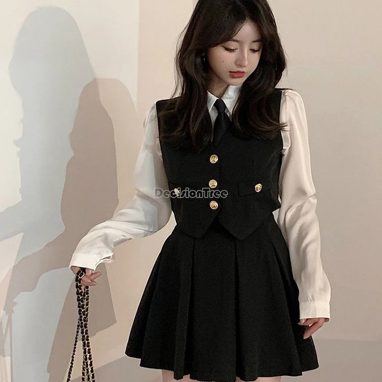 2024 korean style jk uniform fashionable temperament academy style school costume cool handsome girls campus daily slim outfit