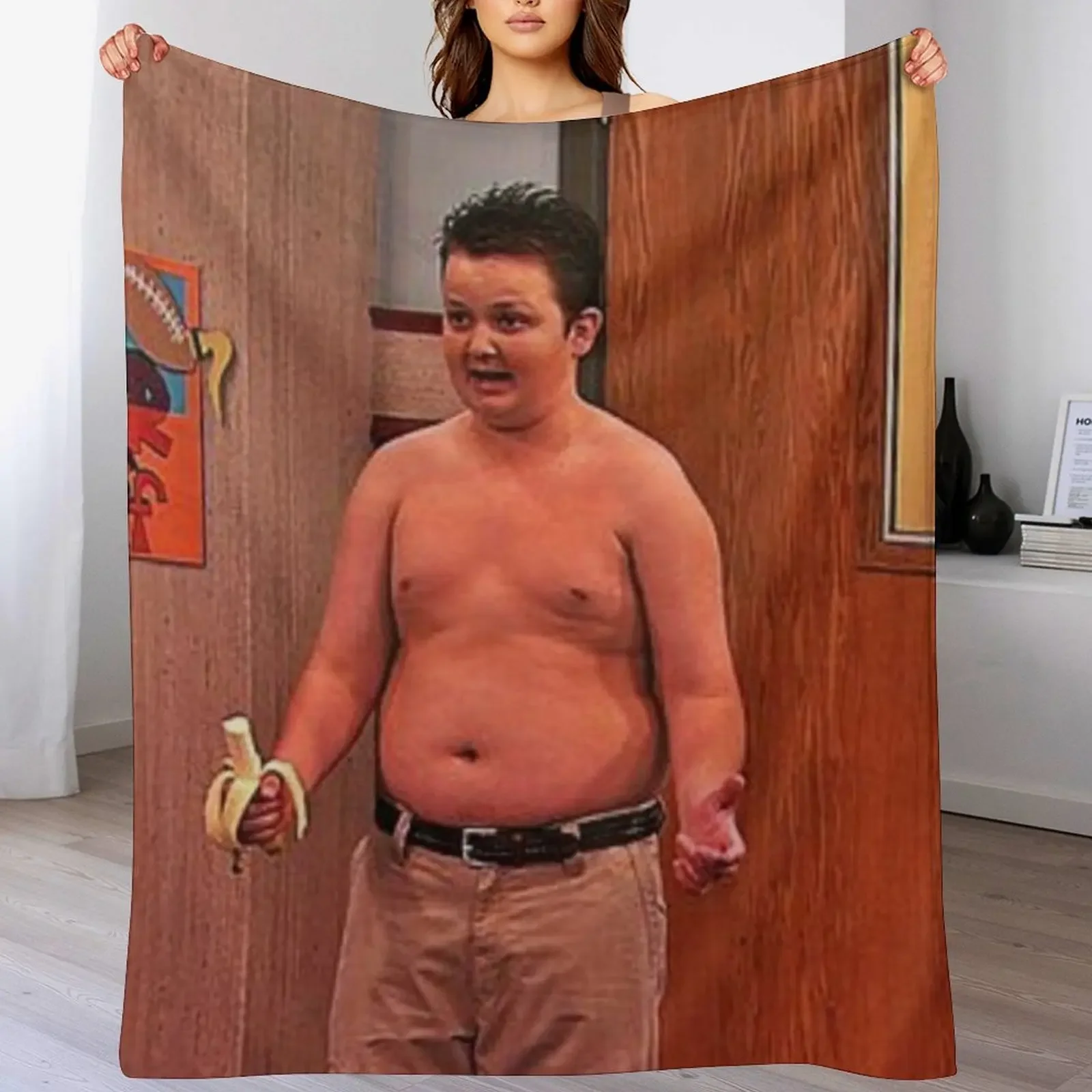 Gibby Banana Meme iCarly Throw Blanket Extra Large Throw decorative christmas gifts Summer Beddings Blankets