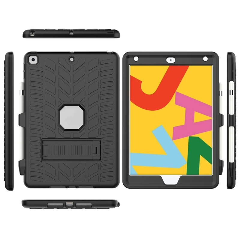 Case With Stand Waterproof Anti-Skid Drop-Proof Protective Case For Ipad 8Th 2020 / 7Th 2019 10.2 Inch