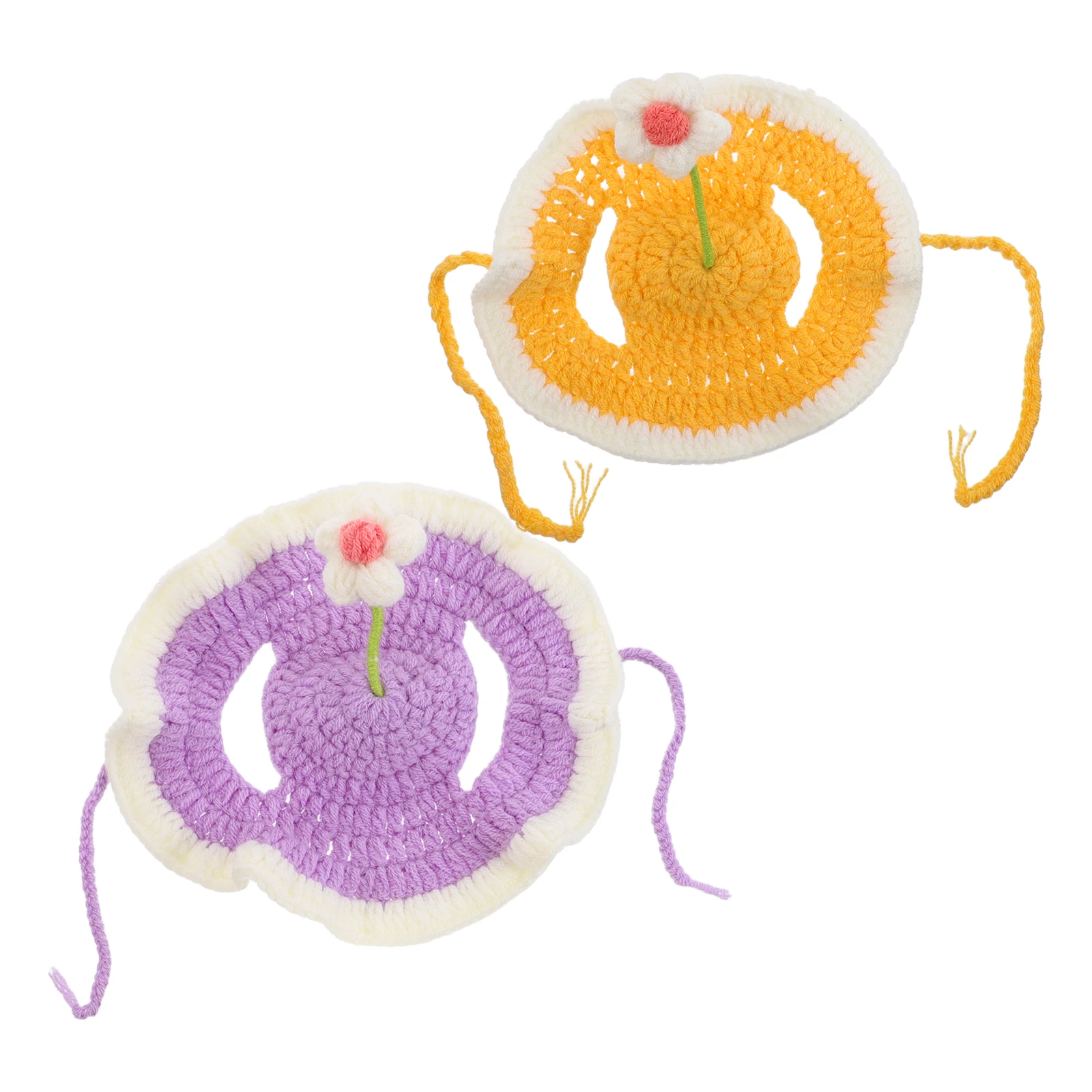 

2 Pcs Pet Hat Dog Costume Cat for Cats Caps Cartoon Cute Decorative and Hats Headdress