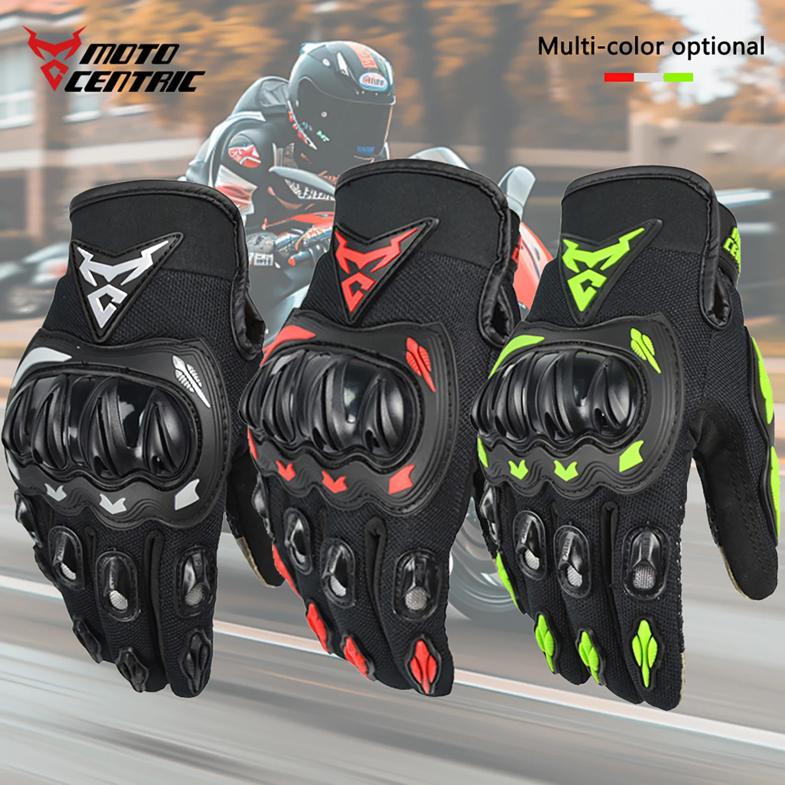 

MOTOCENTRIC летние мотоциклетные перчатки с сенсорным экраном для мужчин и женщин, перчатки для мотокросса, защитные перчатки для горного велосипеда с полным пальцем
