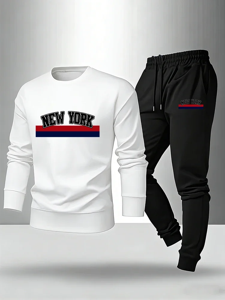 

Fashion Mens Tracksuit Casual Long Sleeves Sweatshirts Outdoor Sports Jogging Clothing 2026 Sportswear Single Piece Tops Pants
