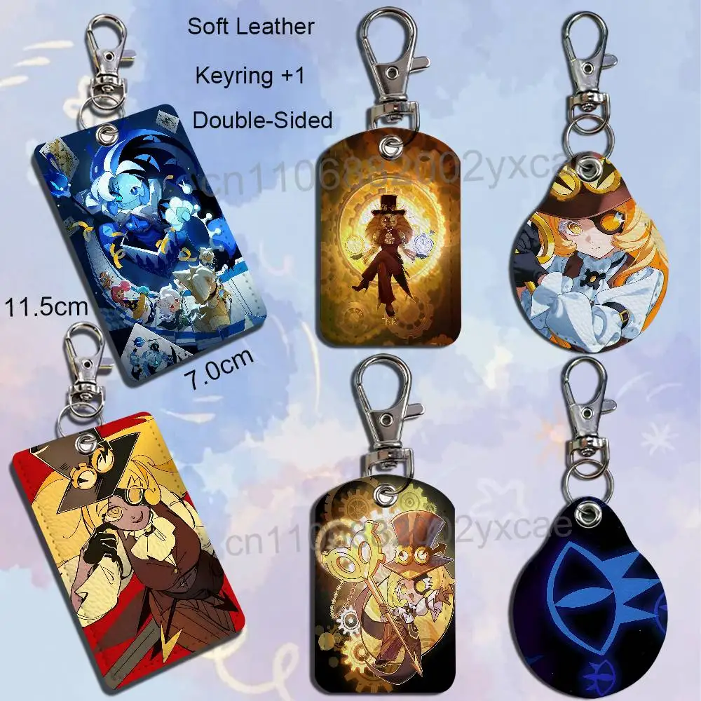 Timekeeper Shadow Milk Cookie Kingdom Card Holder Keychain Key Ring Door Lock Access Protective Case For Security Gift