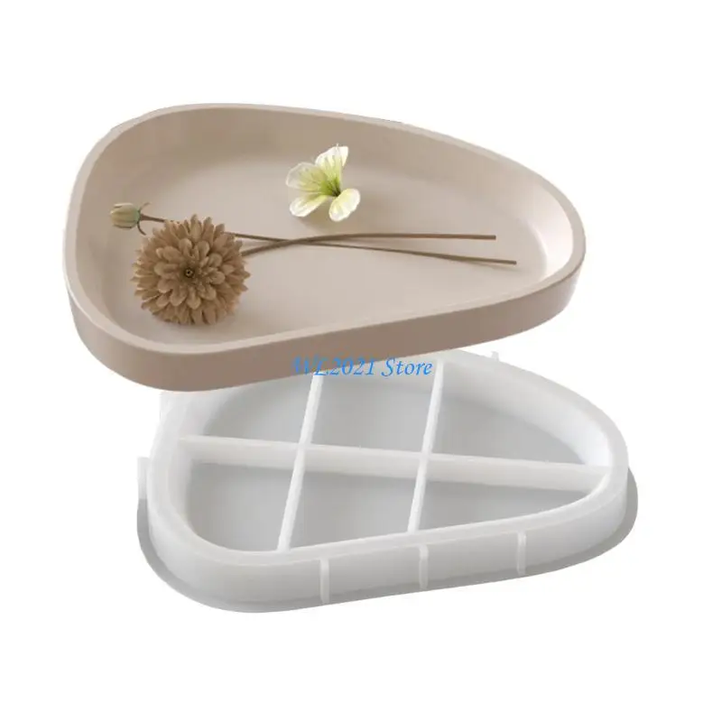 

G5GC Multipurpose Large Oval Plate Shaped Silicone Tray Adds Warmth Portable for Home Gatherings And Coffee Shop Displays