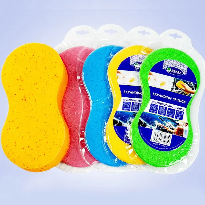 1/2/5Pcs High-density Car Washing Sponges Large Honeycomb 8-shaped Sponges Block Car Cleaning Waxing Tools Cleaning Accessories