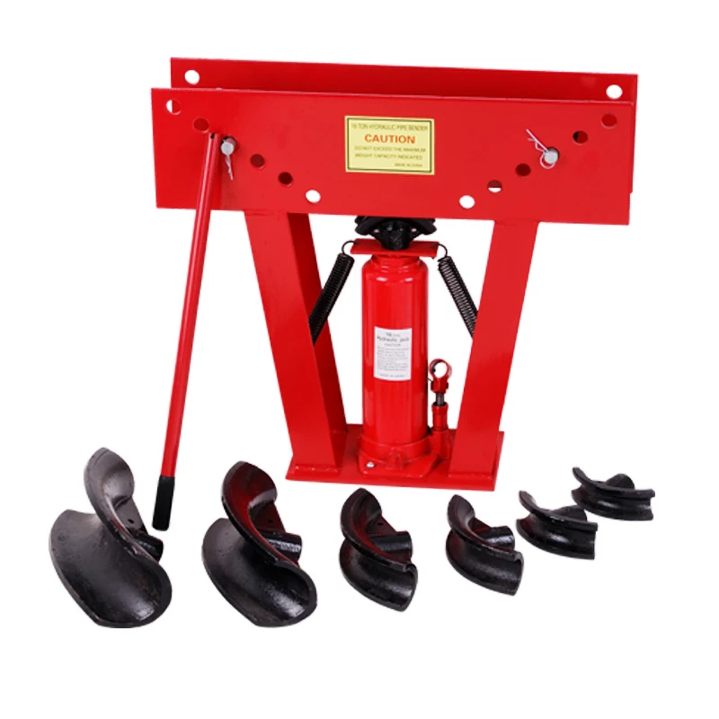 16 Ton Tubing Bender Hydraulic Hand Pump Tubing Bender Stroke Pipe Bending Tool Steel Pipe Bender with 8 Dies