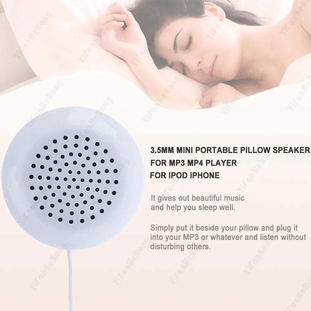 3.5mm MP3 MP4 CD Stereo Music Player Mini Audio Phone Round Wired Multimedia Universal Music Accessories Portable Pillow Speaker