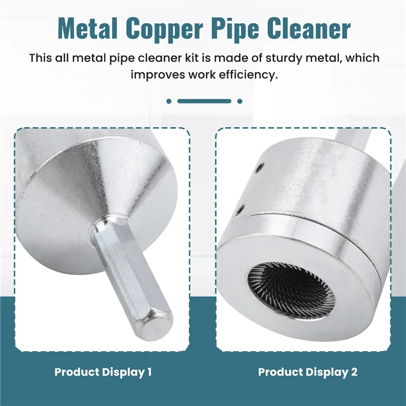 

10 шт. 1/2 дюйма очиститель металлических медных труб с 1 сменными щетками щетка для чистки трубок щетка для чистки трубок-B51B