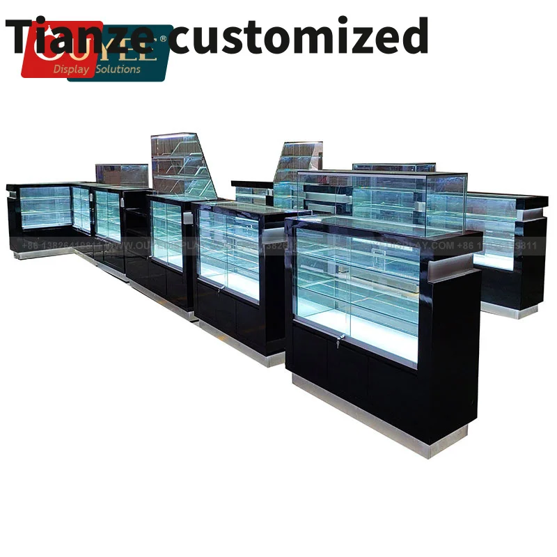 Customized-High End Headshop Inventory Smoke Online Smoke Shop Wood Display Cases Smoke Shop