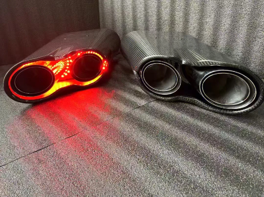 For Upgrade G900 Rocket Kit Glowing Style Carbon Fiber Car Exhaust Pipe for Mercedes Benz G Class W464 G63 Car Exhaust System
