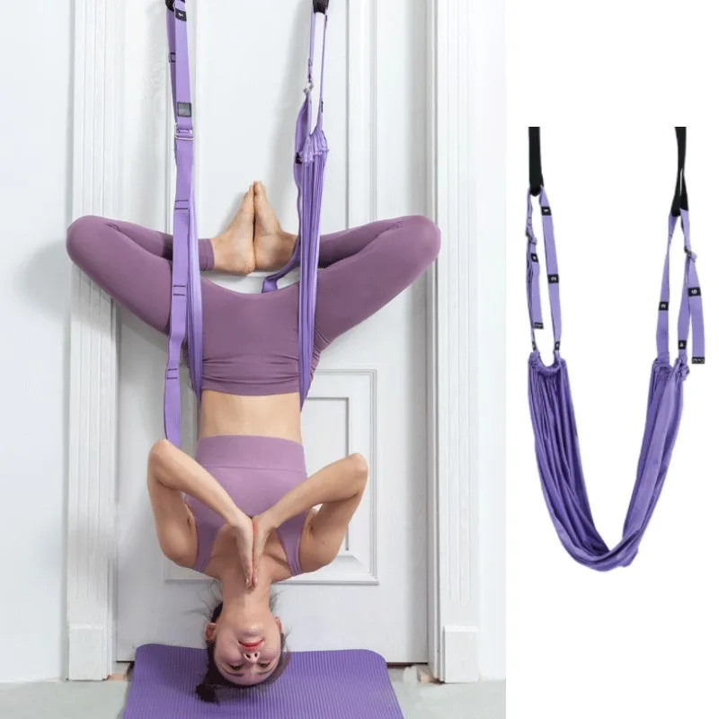 Aerial Yoga Rope Stretch The Leg Splits Practic Elastic Stretch Bar and Bends Down To Stretch Yoga Handstand Training Device