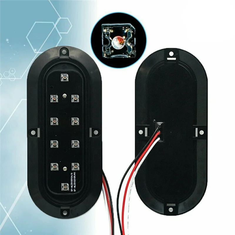 

Прочный 6-дюймовый светодиодный светильник с краями, задний фонарь, указатель поворота, стоп-сигнал, красный