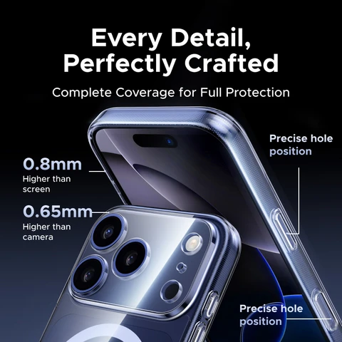 UGREEN Магнитный противоударный чехол для iPhone 17 Pro, 16, 15, 14 Pro Max — пример использования