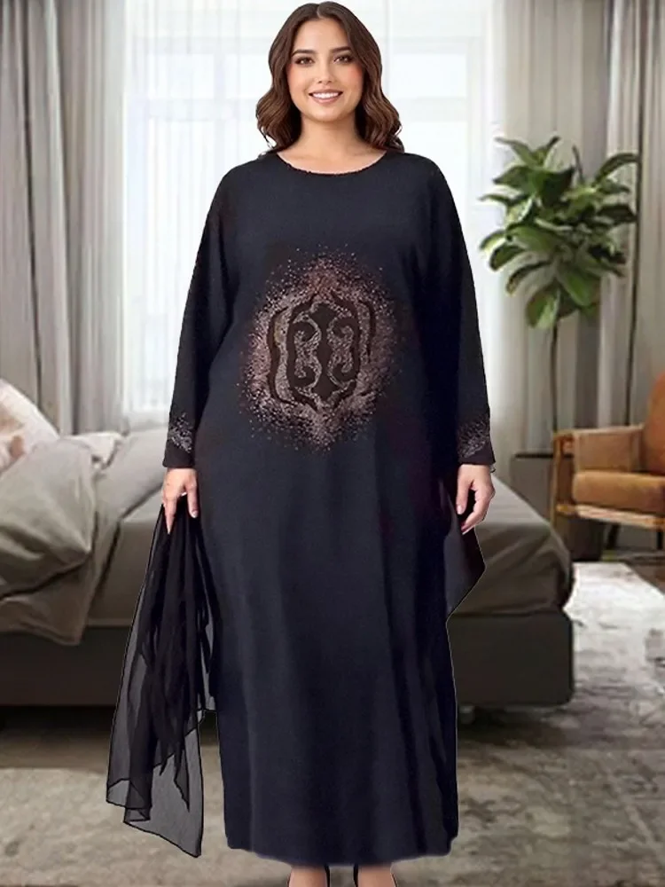 Abayas For Women Dubai Luxury 2025 African Muslim Fashion Dress Caftan Marocain Evening Party Dresses Boubou Robe Djellaba Femme
