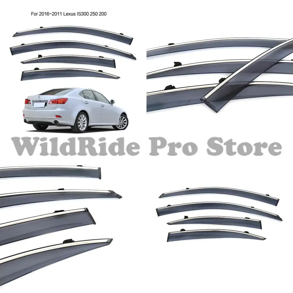 Rain Deflector for Lexus IS300 IS250 IS200 2006-2011 Window Rain Guard Waterproof Strip Car Accessories 4pcs Set