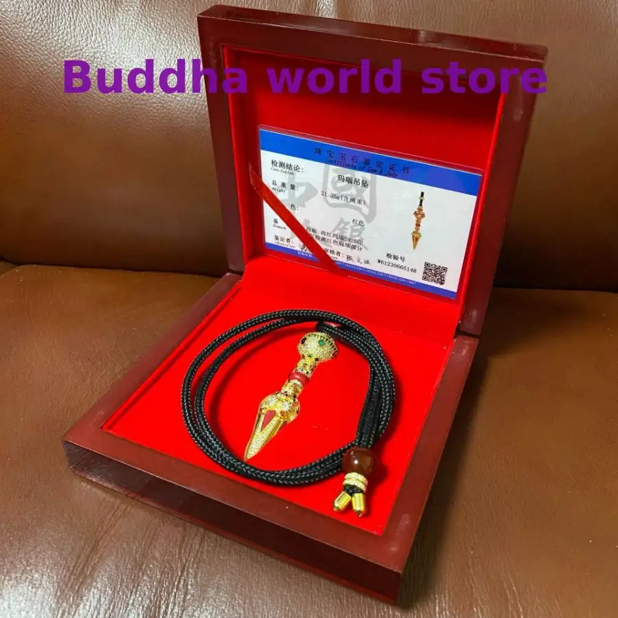 

GOOD Thailand Buddhist Buddha phurpa subduing Demon pestle Vajra Diamond Pendant Amulet safety protection Bring good luck