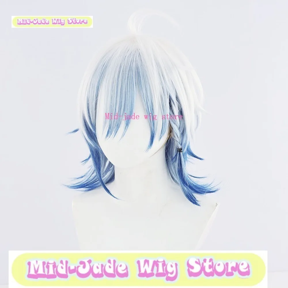 منتصف اليشم شعر مستعار مخزن الخامس Nayuta شعر مستعار تأثيري أنيمي لعبة لعب الأدوار الشعر الاصطناعية هالوين ملابس تنكرية للحفلات الدعائم #4