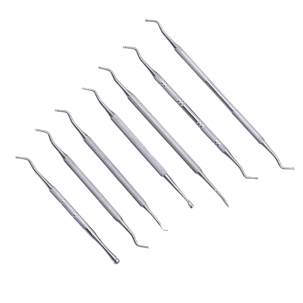 ชุดอุปกรณ์ทำเล็บสแตนเลส 1 ชุด ชุดมืออาชีพสำหรับกำจัดหนังกำพร้าแบบไม่ลื่นไถล ชุดดูแลเล็บแบบพกพา น้ำยาล้างเล็บ