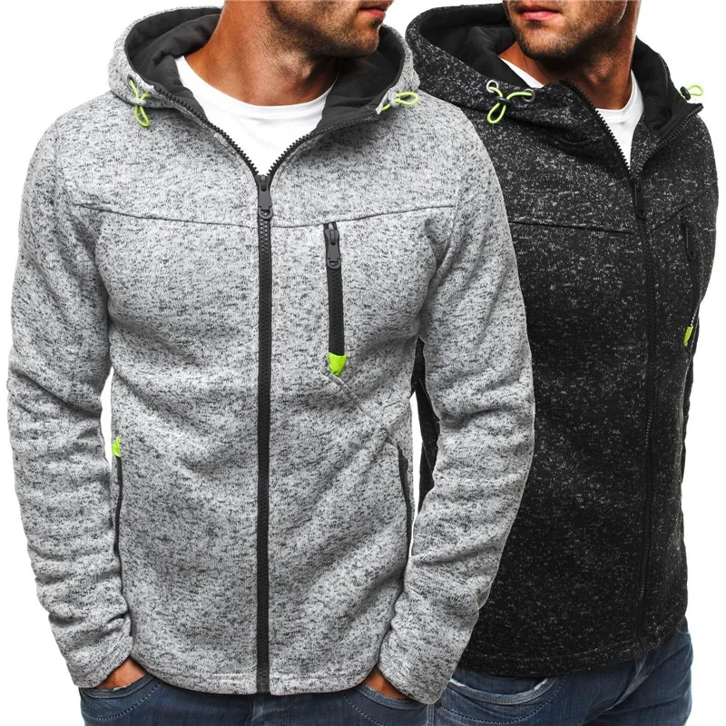 

2023 Autumn/Winter Men's Sweater Snowflake Hooded Casual Coat Zip Up Hoodie Mens Clothes Black Jacket Men Fashion Hoodie Men