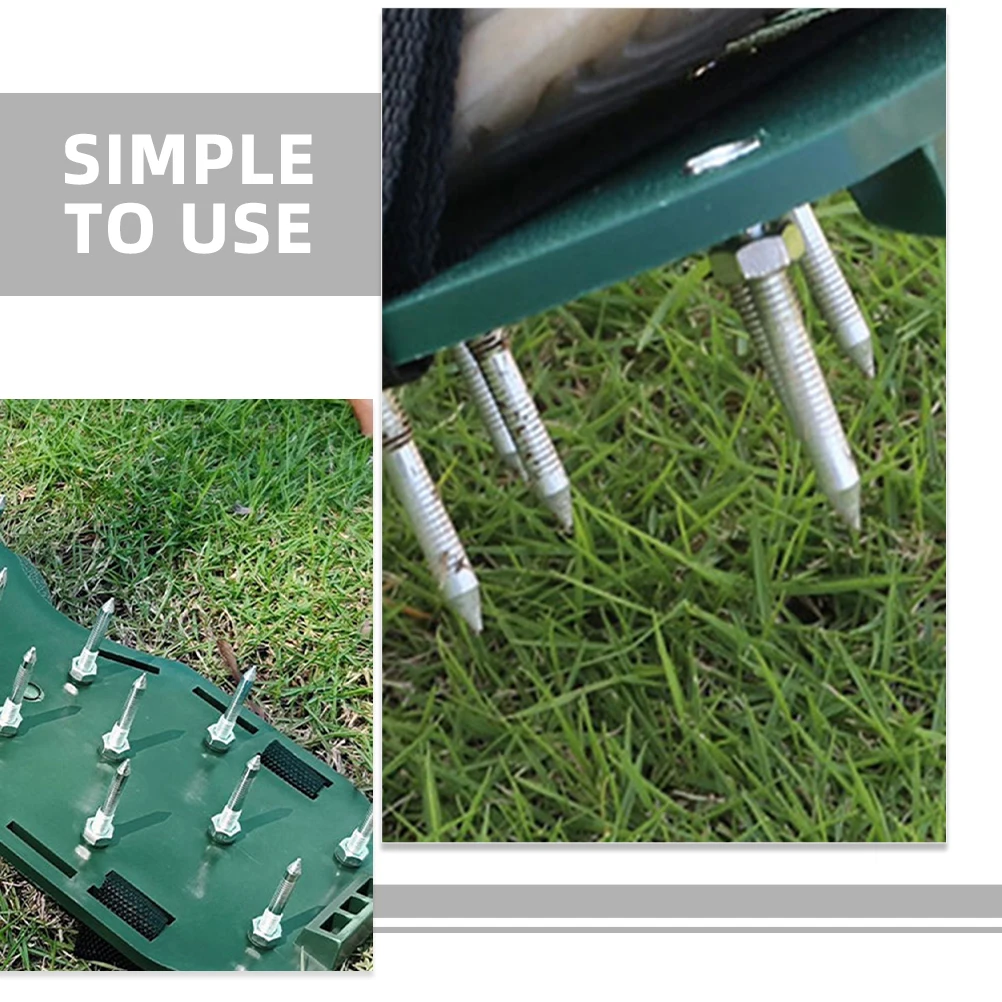

40pcs Grass Nailed Shoes Aerator Spikes Pegs Metal Lawn Aeration Tool Garden Soil Loosening Yard Tools Sandals Spikes