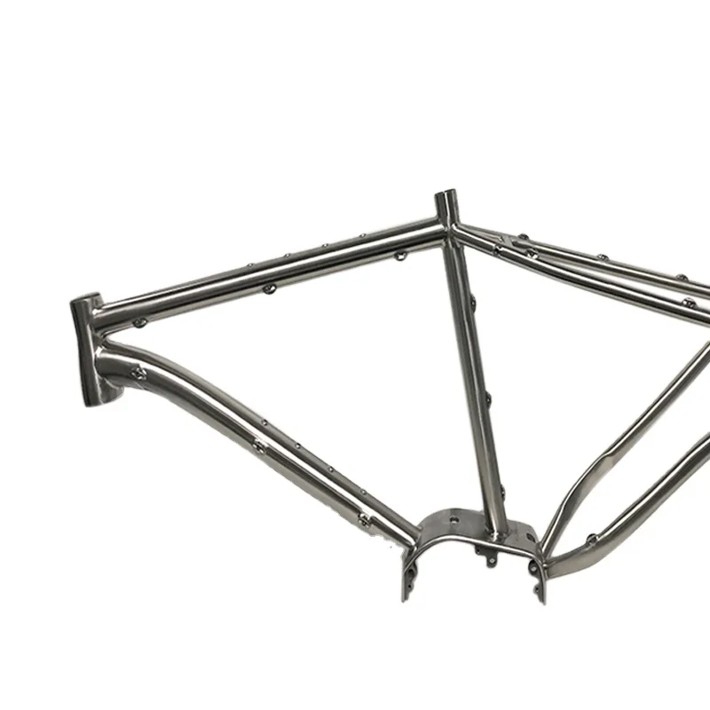 

YTYIN Titanium Fat Bike Frame With Bafang Bridge Gear Box Electric case Electric Bicycle Frame