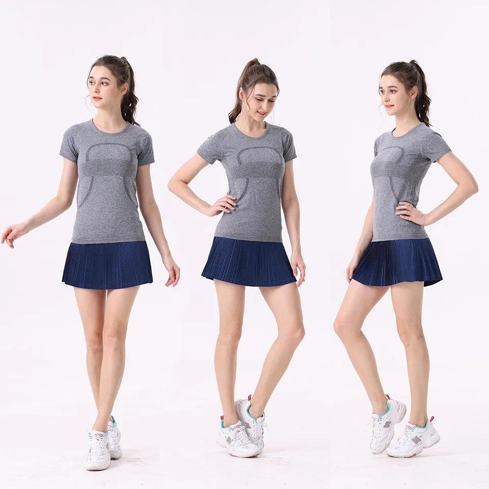 Tennis Skirt Female Prevent Light Leakage Fitness Skirt Fake Two Items Yoga Shorts Quick Drying Hundred Folds