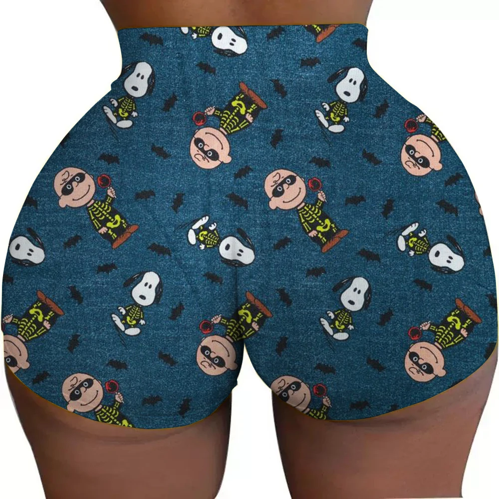 맞춤형 Snoopys Nope Not Today 바이커 러닝 운동 반바지 여성용 운동 체육관 요가 반바지