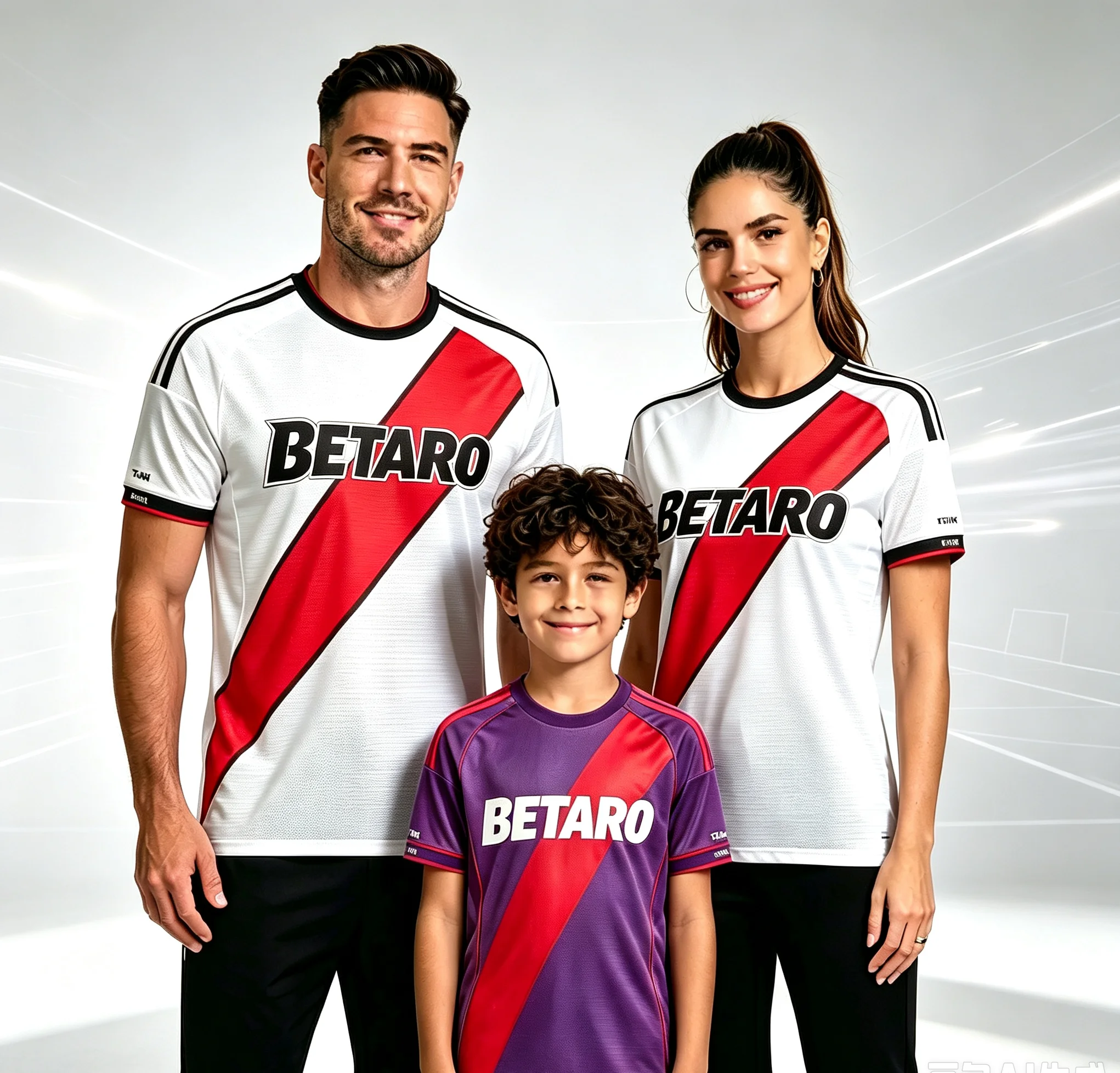 Matcha - Familie-matching voetbaltenue, unisex sneldrogend T-shirt met