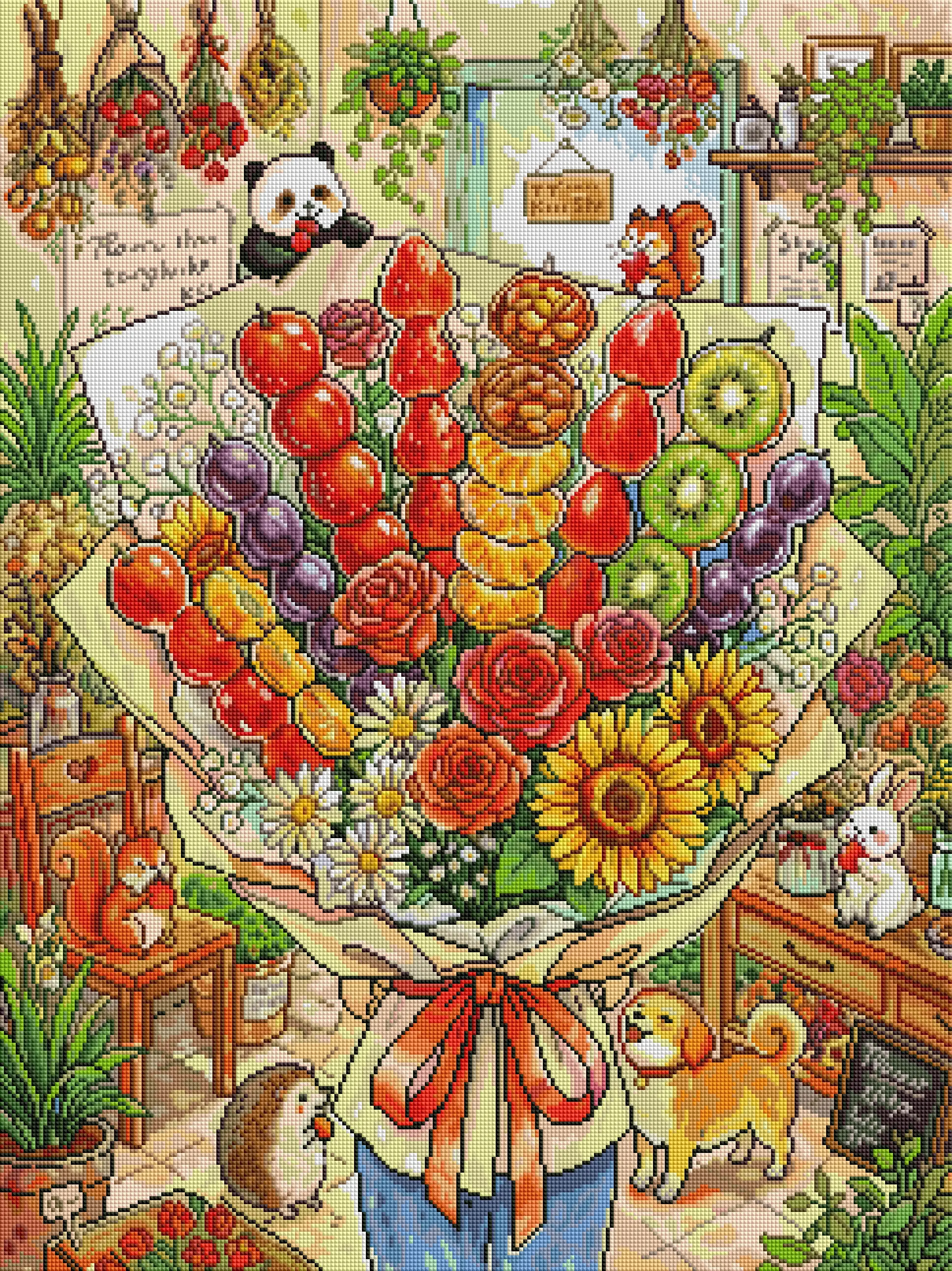 

Forever Young 5D DIY Diamond Painting Kit Blooming Seaside Cottage Full Square Design with AB FD Drills Adult Arts Crafts Decor
