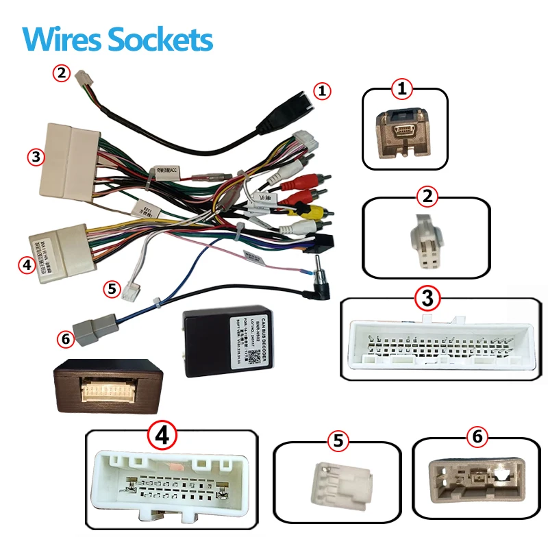 android Car radio Canbus Box Decoder For  Nissan Qashqai X-Trail 16 pin Wiring Harness Plug Power Cable