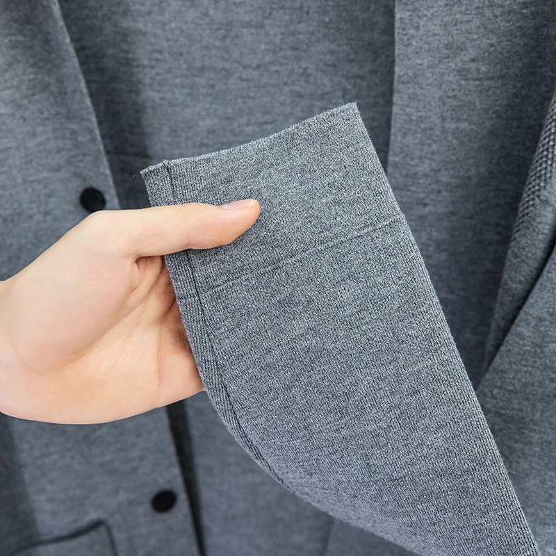 Men's Fashion Knitted Cardigan Long Sleeve Thickened Lapel Button down Pocket Solid Color Autumn Winter Trend Casual Men's Wear