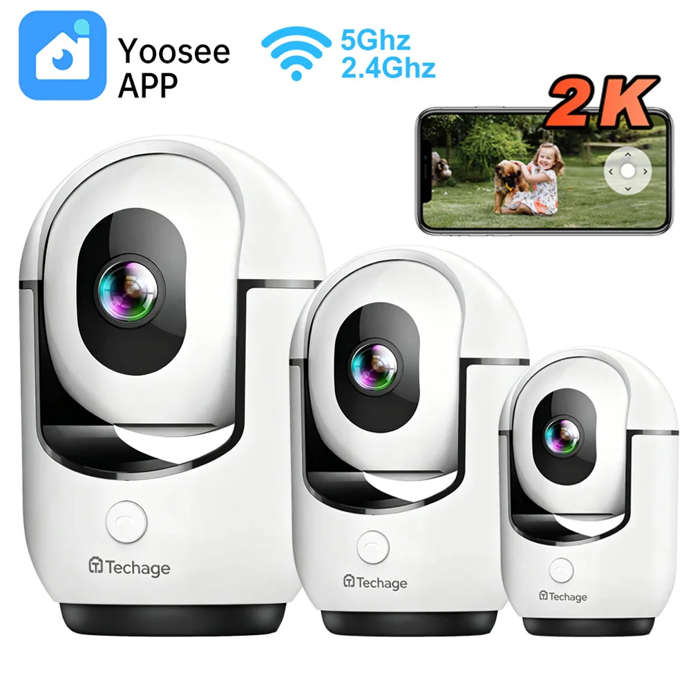 2/4PCS 3MP Indoor Wifi Security Camera Baby 355° Monitor IP Camera Video Surveillance 2-Way Audio Wi-Fi TF Cloud CTV Camera ﻿