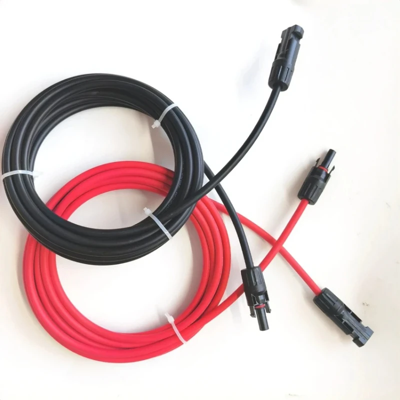 

Solar PV Extension Cable with MC Connector 4mm2 12AWG Wire PV Photovoltaic Cable TÜV TUV Cable For PV Panels Red Black Jacket