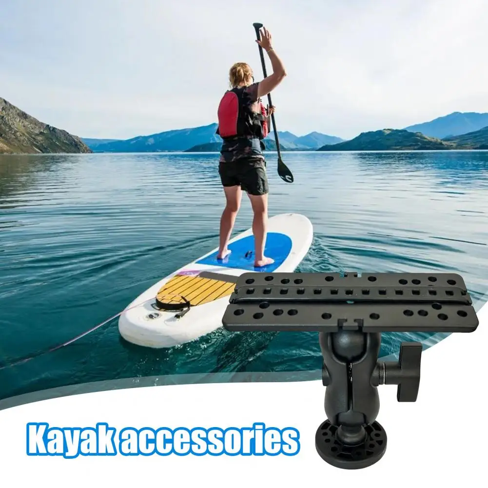

Adjustable Fish Finder Bracket Kayak Fish Finder Mount Base with 360° Rotation Universal Electronics Holder Bracket for Fishing