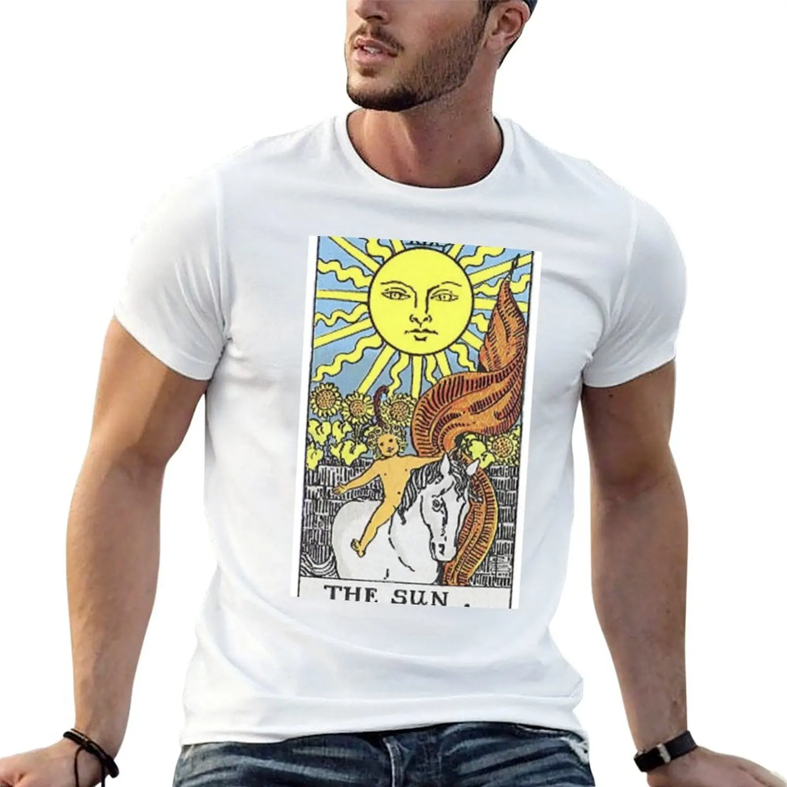 

The Sun Tarot T-Shirt cotton t shirt man man t shirt cotton t shirts designer T-shirt