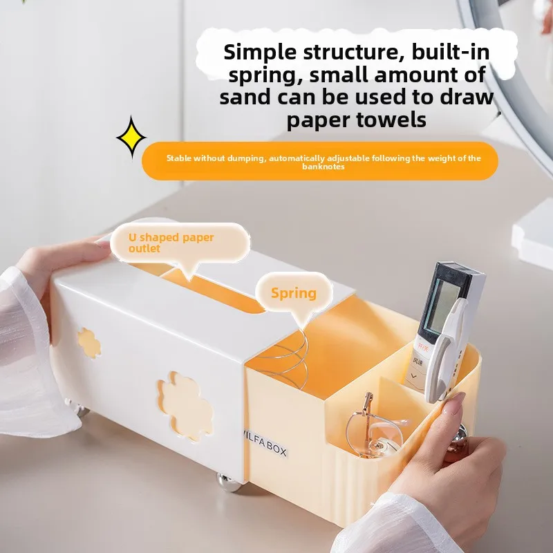 Creme Stil Desktop Tissue Box Halter Kreative Wohnzimmer High-end-Luxus Schlafzimmer Kaffee Tisch Serviette Lagerung Organizer