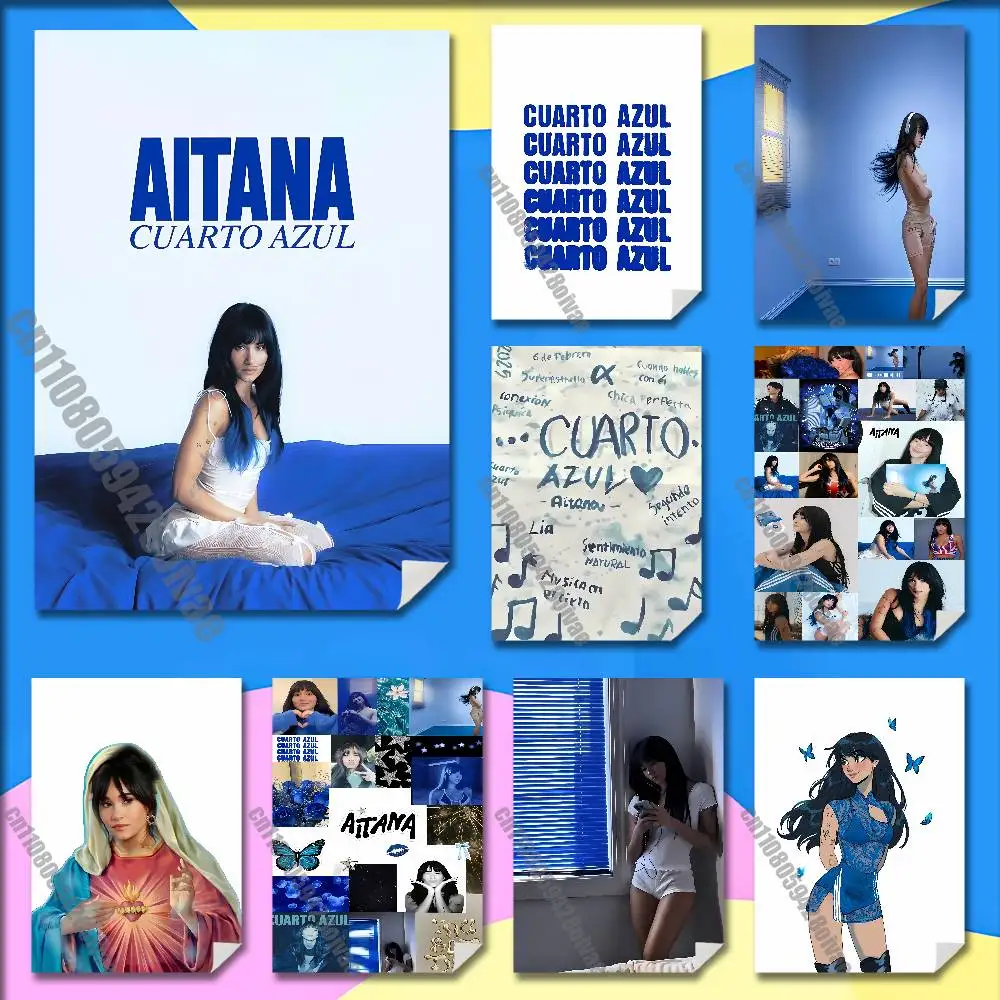 

Singer A-Aitana Cuarto azul Poster Wall Sticker For Bedroom 30x40cm Self-adhesive Decoration Fans Playbill Cover