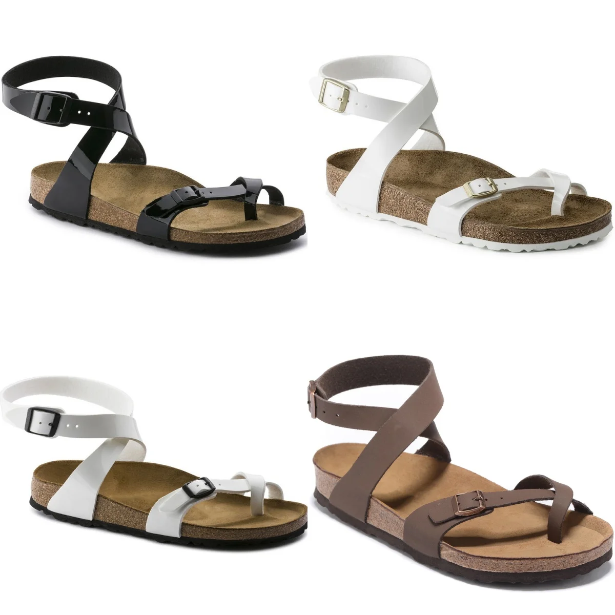 Sandalias Mayari de marca de diseñador de lujo para mujer, chanclas de playa de piel de vaca, suela suave con hebillas, anillo para el dedo del pie, zapatillas de verano para hombre con caja