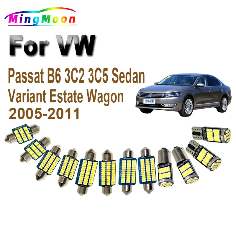 Canbus Car Led Bulbs For Volkswagen VW Passat B6 3C2 3C5 Sedan Variant Estate Wagon Vehicle Lamp LED Interior Map Light Kit