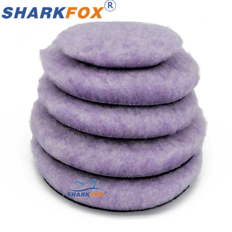 Sharkfox Purple Woolen Polishing Pad Car Paint Polishing Buffing Wool Pad For Waxing Buffer Polisher Use