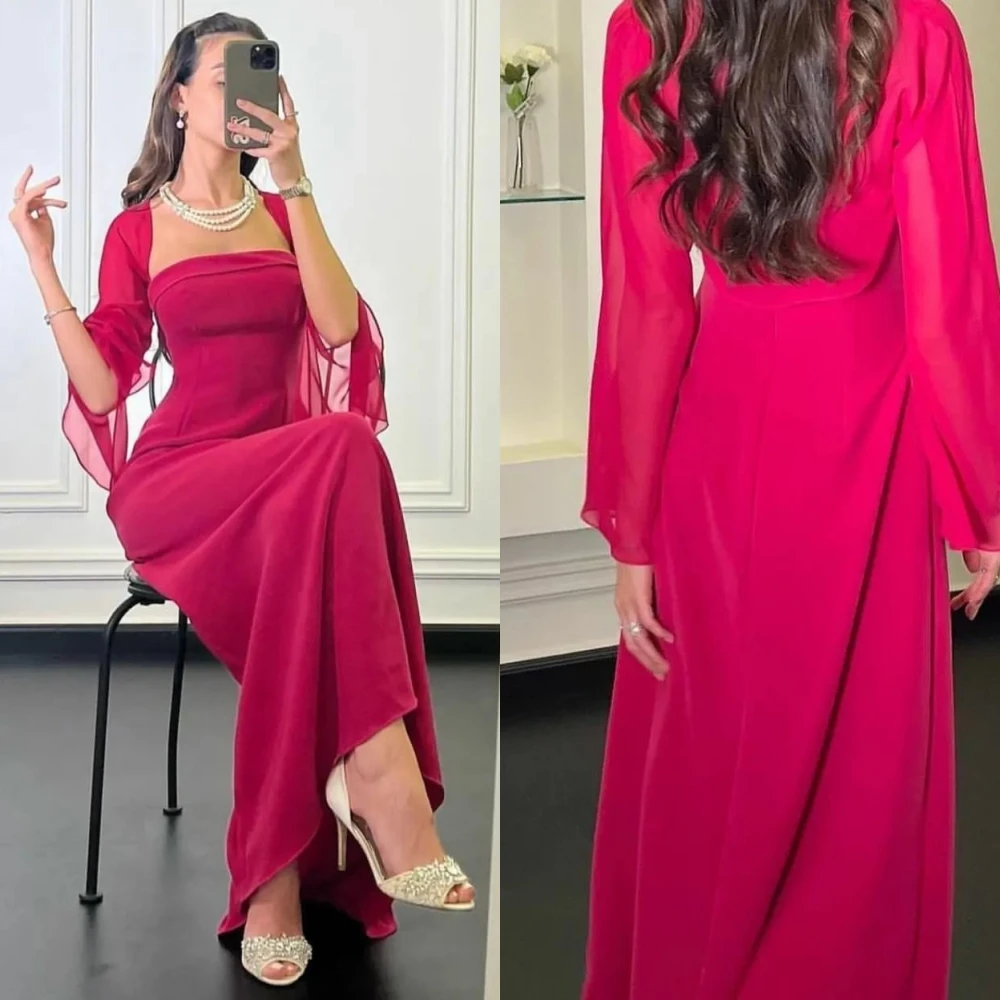 Jiayigong-vestido Midi drapeado de satén para quinceañera, traje de cuello cuadrado a medida, para ocasiones, Arabia Saudita