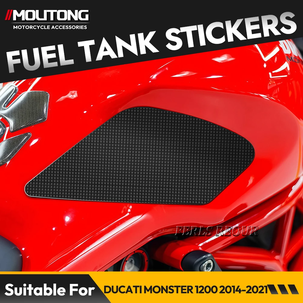 

Fuel tank stickers for Ducati Monster 797 2017-2019, black anti-slip fuel tank mats, motorcycle fuel tank protectors